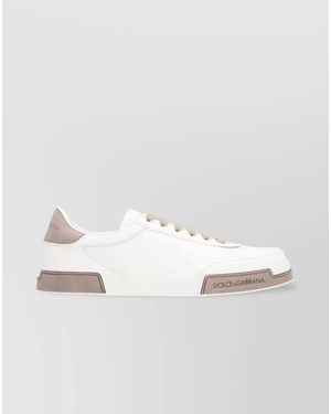Dolce & Gabbana Leather Low-Top Trainers - White