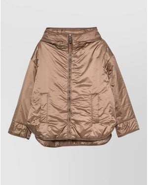 Max Mara Down Puffer Parka Coat - Natural