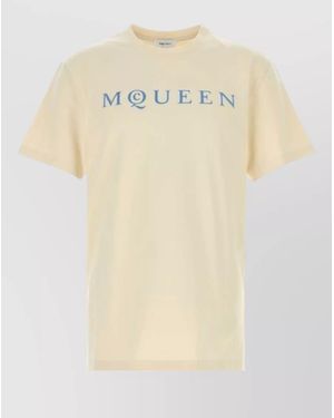 McQueen Cotton T-Shirt - Natural