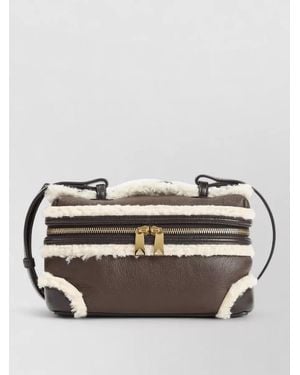 Bottega Veneta Lamb Leather Vanity Shoulder Bag - Metallic