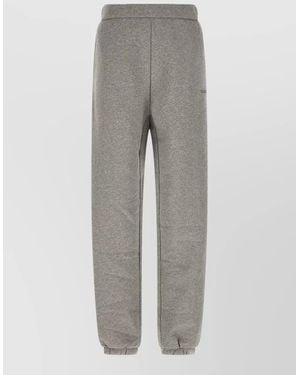 The Attico Cotton Logo Embroidery Track Trousers - Grey
