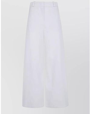 Giorgio Armani Silk Wide-Leg Trousers - White