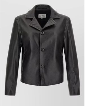 MM6 by Maison Margiela Western Tailored Jacket Long Sleeves Lapel - Black