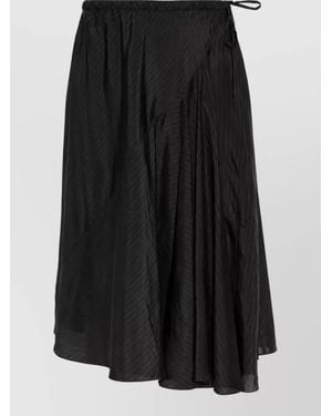 Dries Van Noten Cupro A-Line Skirt - Black