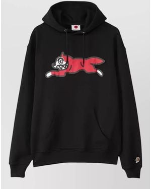 ICECREAM Running Dog Cotton Hooded Sweatshirt - Black