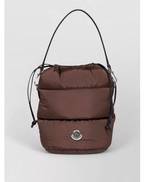 Moncler Caradoc Nylon Bucket Bag Adjustable Strap - Brown