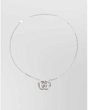 Gucci Gg Interlocking Chain Necklace - White
