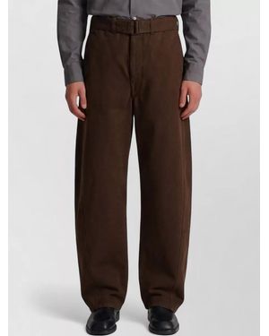 Lemaire Twisted Seam Pants Belt And Pockets - Brown