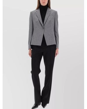 BOSS Tailored Jacket Featuring Structured Shoulders - Gray