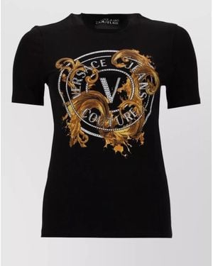 Versace Jeans Couture Logo-Print T-Shirt - Black