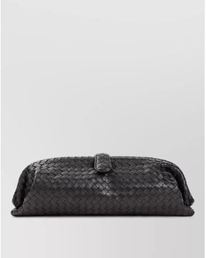 Bottega Veneta Leather Clutch Bag - Grey