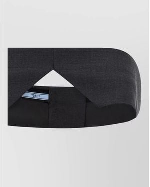 Prada Off-The-Shoulder Cropped Top - Black