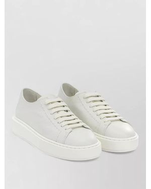 Santoni Leather Low-Top Trainers - White