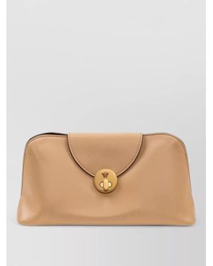 Versace Small Lamb Leather Clutch Bag - Natural