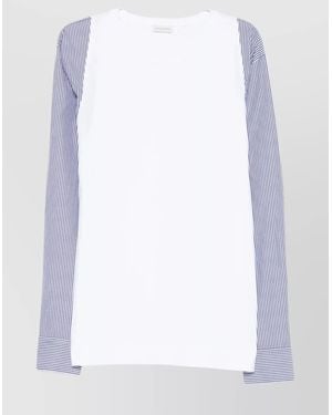 Dries Van Noten Heston Long Sleeve Striped T-Shirt - White