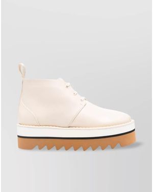 Stella McCartney 50Mm Flatform Sneak-Elyse Boots - White