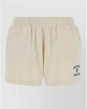 Sporty & Rich Cotton Shorts - Natural