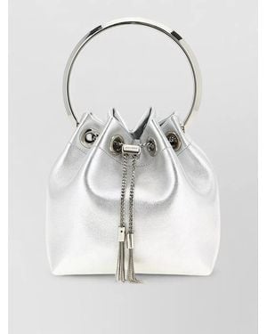 Jimmy Choo Diwali Capsule Bon Bucket Bag Tassel - Grey