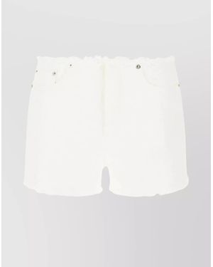Michael Kors Pure Cotton Denim Shorts - White
