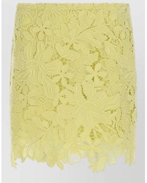 Sportmax Macramé Mini Skirt - Yellow