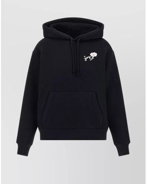 Marc Jacobs Graphic Print Hoodie Front Pocket - Blue