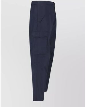 Paul Smith Straight Shorts Belt Loops Pockets Cargo - Blue