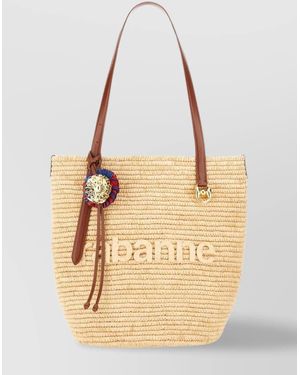 Rabanne Na Raffia Tote Bag - Natural