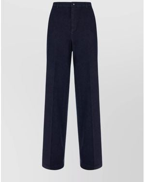 Moncler Denim Wide-Leg Trousers - Blue