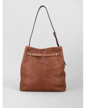 Miu Miu Aventure Nappa Leather Bucket Shoulder Bag - Brown