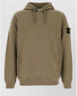 Stone Island Cotton Hooded Jacket - Green