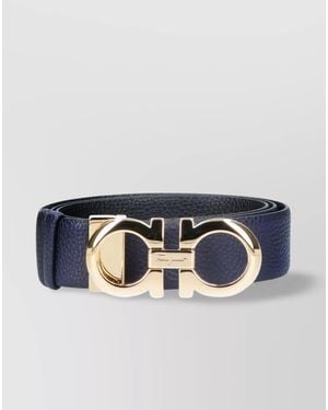 Ferragamo Leather Reversible Belt - Blue