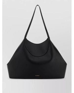 Givenchy Leather Medium Facet Shoulder Shopping Bag - Black