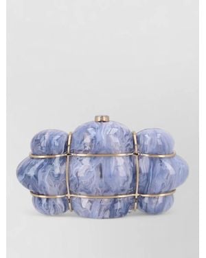 Cult Gaia Acrylic Bolla Clutch Bag - Blue