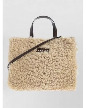 Marni Museo Soft Tote Bag Dual Handles - Natural