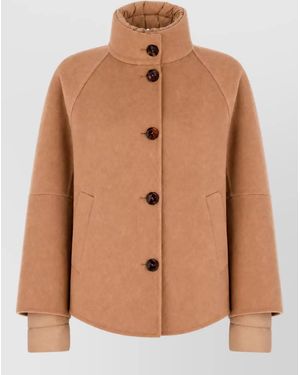 Moorer Cashmere Down Fitted Jacket - Brown