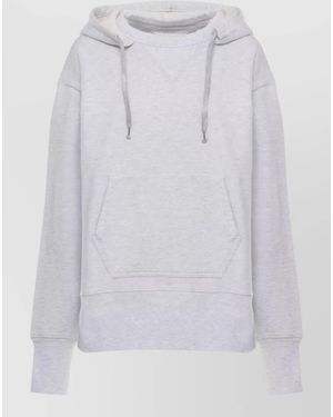 Maison Margiela Ribbed Trim Hoodie - White