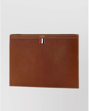 Thom Browne Leather Document Holder - Brown