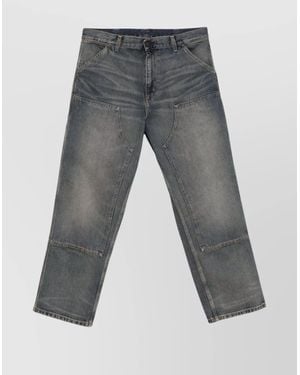 Carhartt Denim Pants With Double Knee Design - Gray