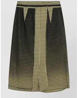 Maison Margiela Midi A-Line Skirt - Green