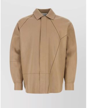 Loewe Dove Leather Shirt - Natural
