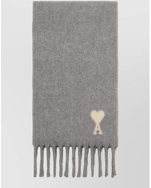 Ami Paris Alpaca-Blend Scarf - Gray