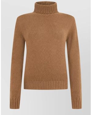 Fabiana Filippi Cashmere Relaxed-Fit Turtleneck Jumper - Brown