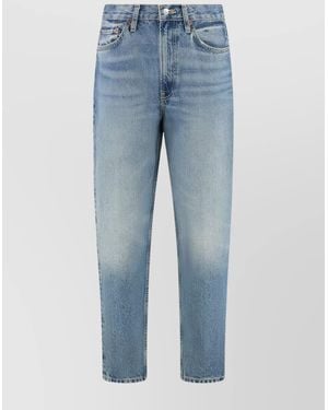 RE/DONE High-Rise Straight-Leg Jeans - Blue