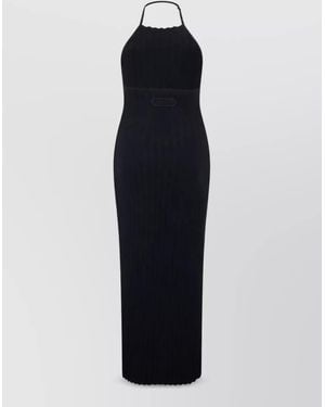 Jacquemus Sleeveless Knit Sweetheart-Neckline Midi Dress - Blue