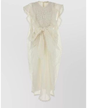 Zimmermann Linen Blend Balance Beach Dress - White