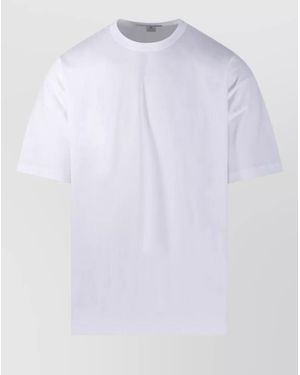 Comme des Garçons Short Sleeve Crew Neck Cotton T Shirt - White