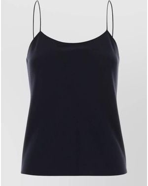 The Row Crepe Camisole Top Biggins Sleeveless - Black