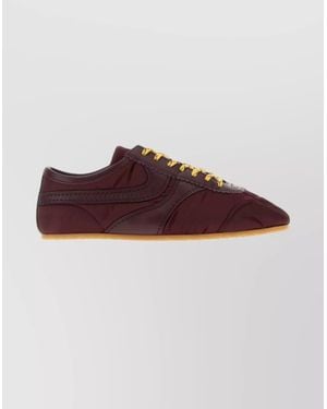 Dries Van Noten Fabric And Leather Low Profile Sneakers - Multicolor
