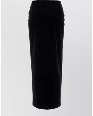 Blazé Milano Velvet Pencil Skirt - Black