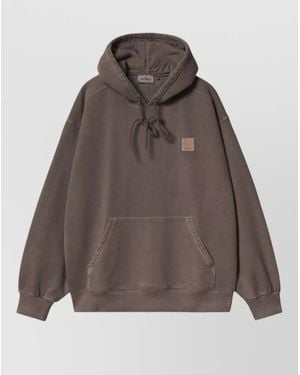 Carhartt Cotton Logo Hoodie - Brown